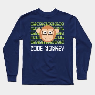 Funny Code Monkey Nerd Computer Programmer Cool  Gift Long Sleeve T-Shirt